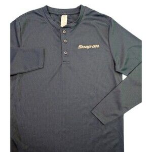 Snap On Tools Shirt Mens Size Medium Blue Long Sleeve Poly Lightweight